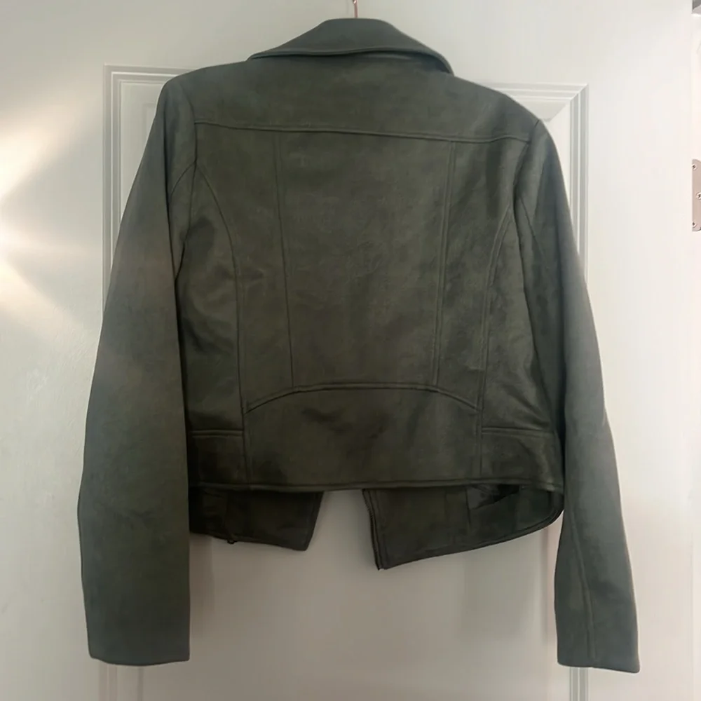 Not Your Baby Faux Suede Jacket - Green - Picture 4 of 7